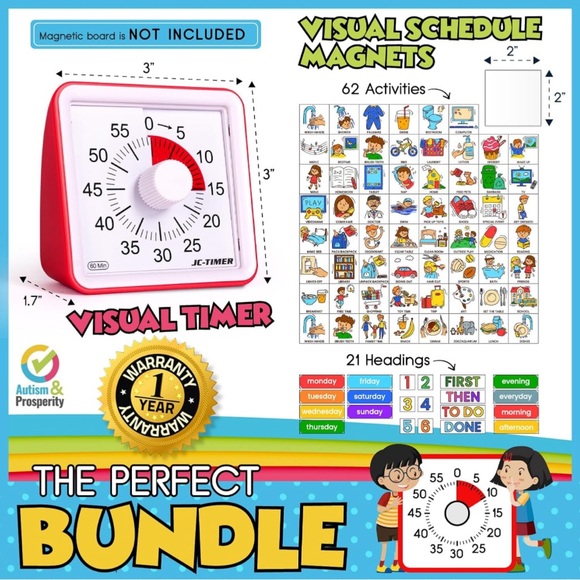 Autism & Prosperity Kids Time Schedule Tasks Autistic Children Learning - Picture 4 of 6